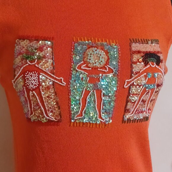 Bead & Sequin Embellished, Sleeveless top - Picture 2 of 4